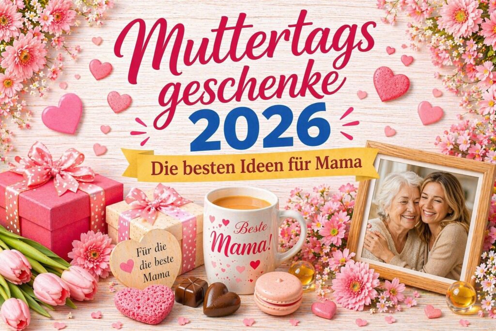 Muttertagsgeschenke 2026 – Geschenkideen für Mama mit Blumen, Geschenken und Bilderrahmen