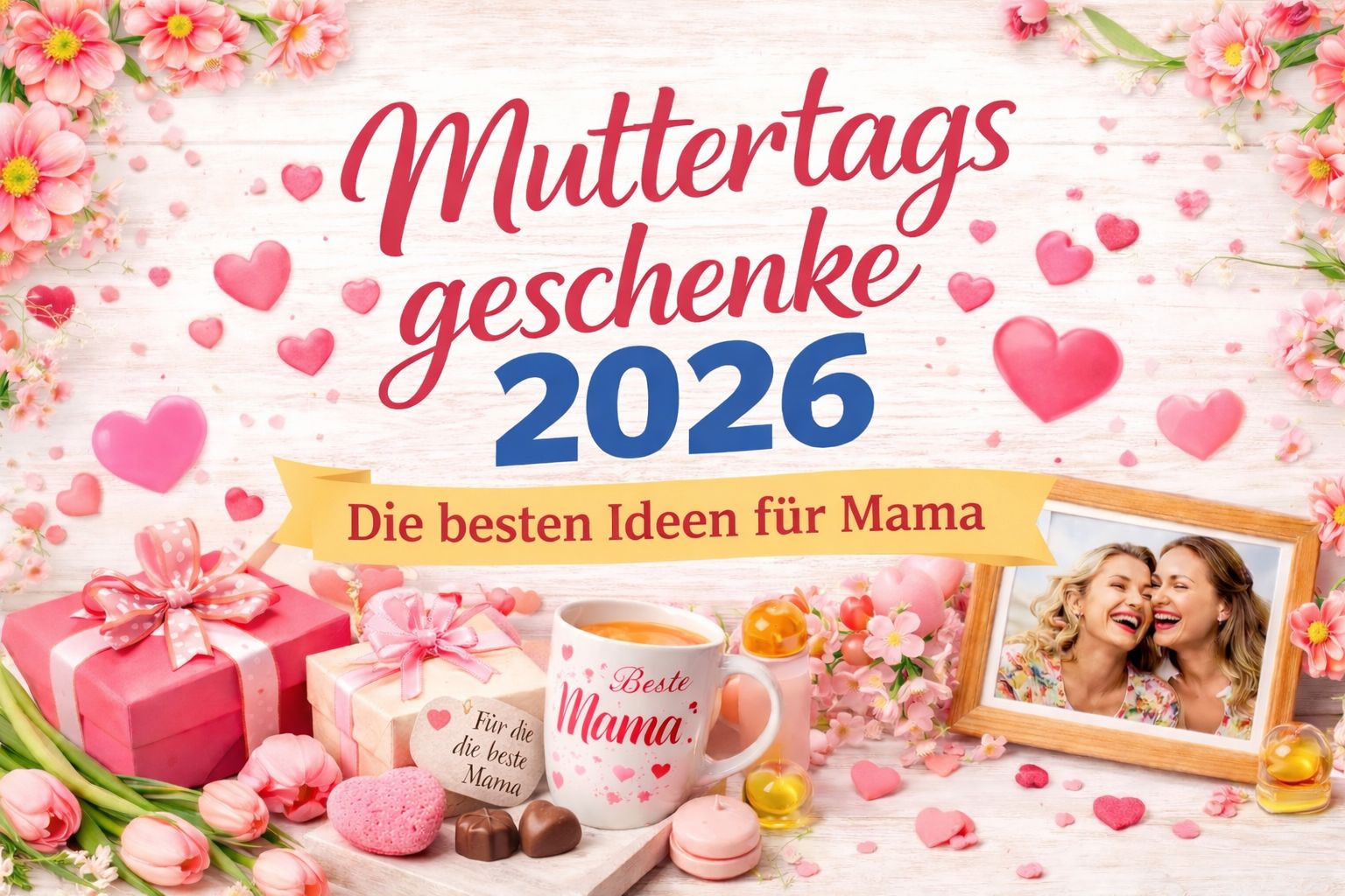 Muttertagsgeschenke 2026 mit Blumen, Geschenkbox und liebevollen Ideen für Mama